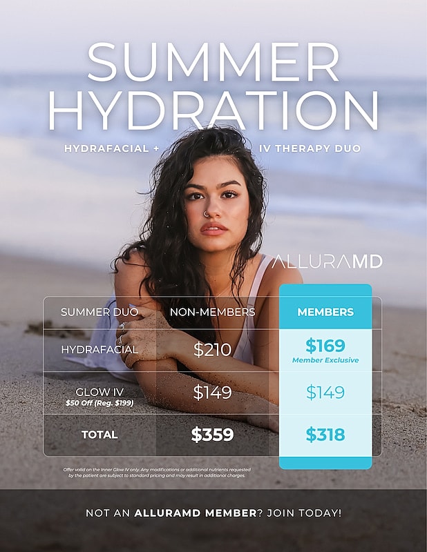 Summer hydration promotion for skin treatments.